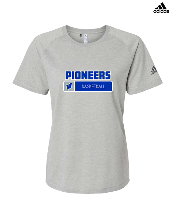 Western HS Boys Basketball Pennant - Womens Adidas Performance Shirt