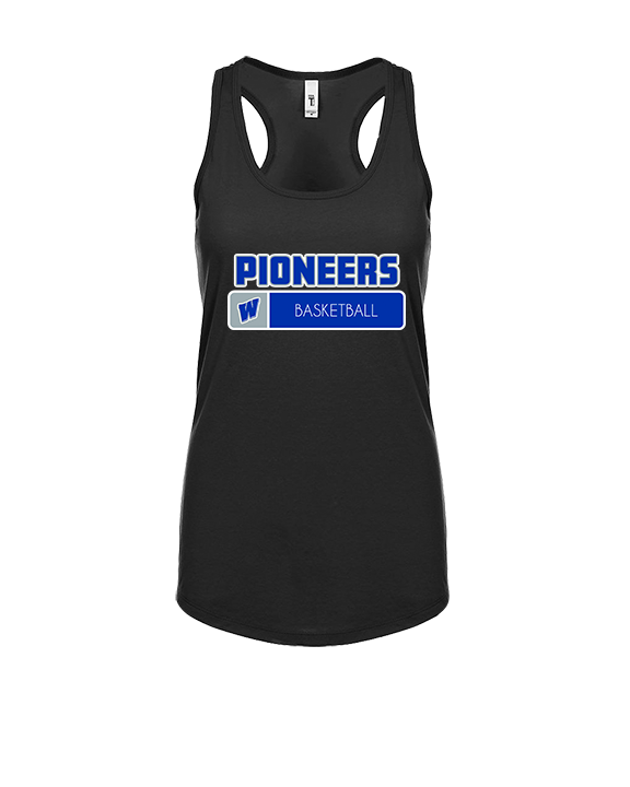 Western HS Boys Basketball Pennant - Womens Tank Top