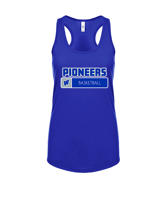 Western HS Boys Basketball Pennant - Womens Tank Top