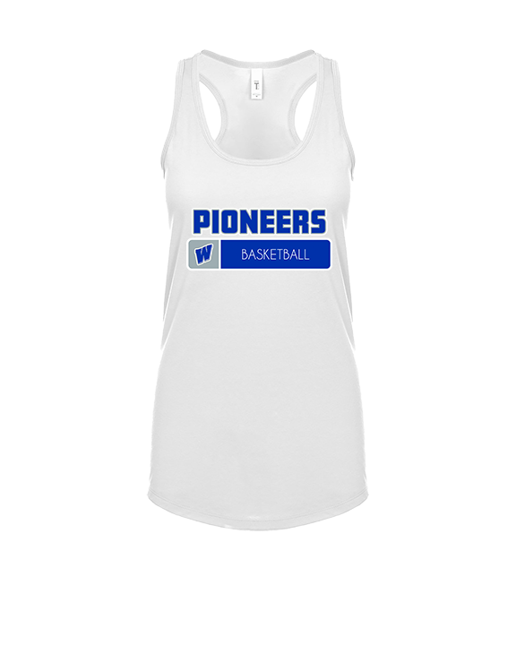 Western HS Boys Basketball Pennant - Womens Tank Top