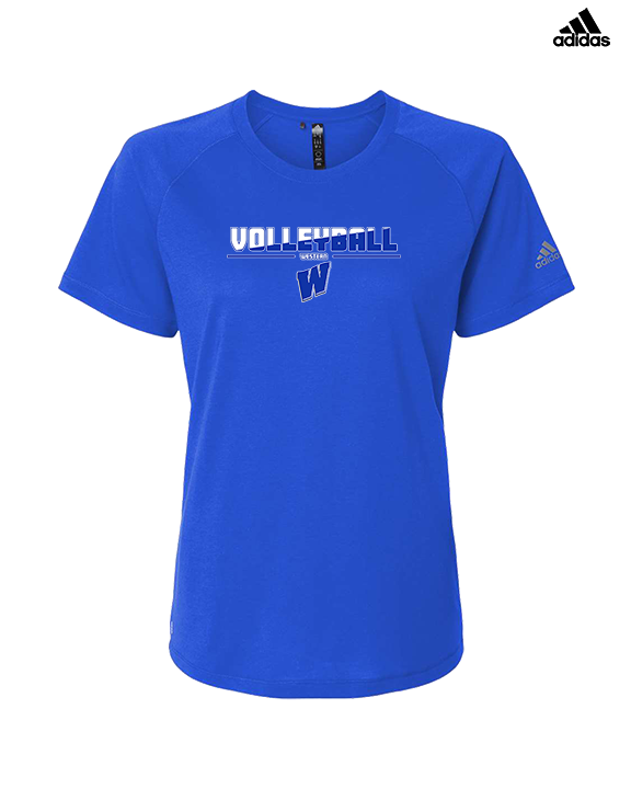 Western HS Boys Volleyball Cut - Womens Adidas Performance Shirt