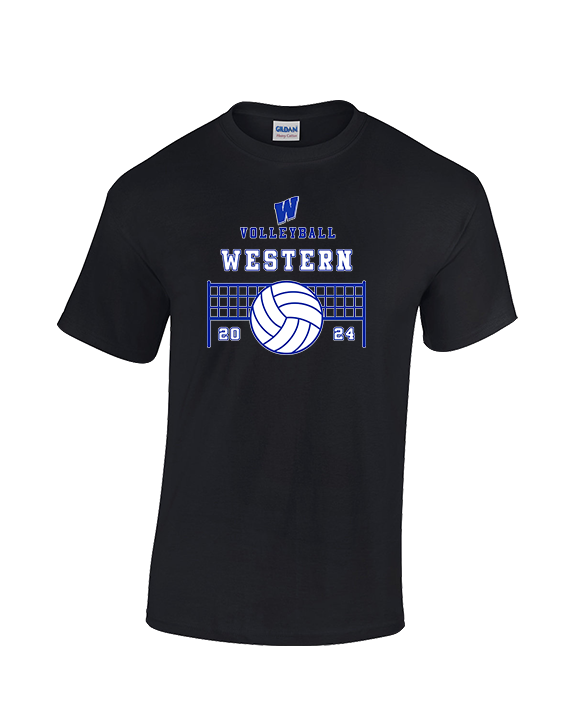 Western HS Boys Volleyball Vball Net - Cotton T-Shirt
