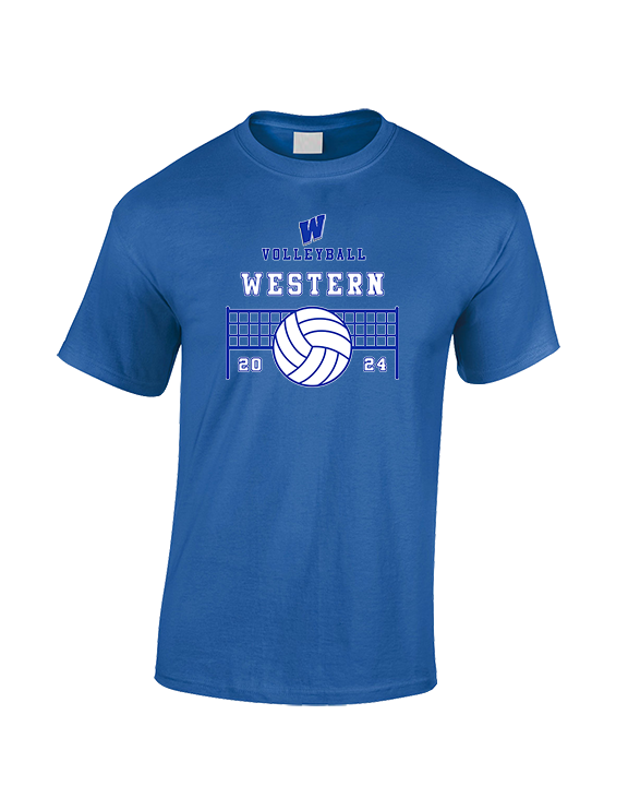 Western HS Boys Volleyball Vball Net - Cotton T-Shirt