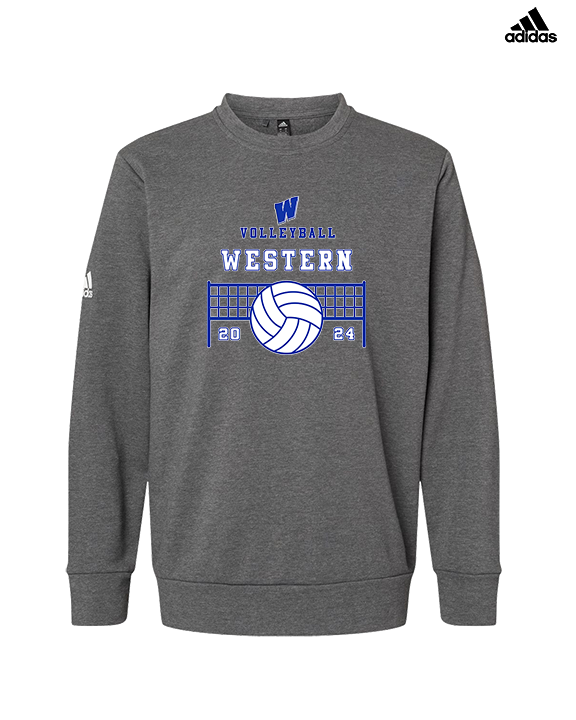 Western HS Boys Volleyball Vball Net - Mens Adidas Crewneck