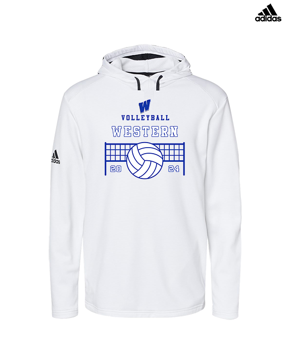 Western HS Boys Volleyball Vball Net - Mens Adidas Hoodie