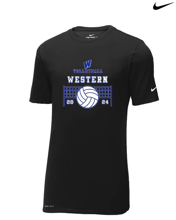 Western HS Boys Volleyball Vball Net - Mens Nike Cotton Poly Tee
