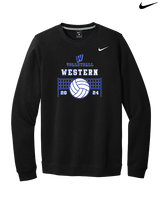 Western HS Boys Volleyball Vball Net - Mens Nike Crewneck
