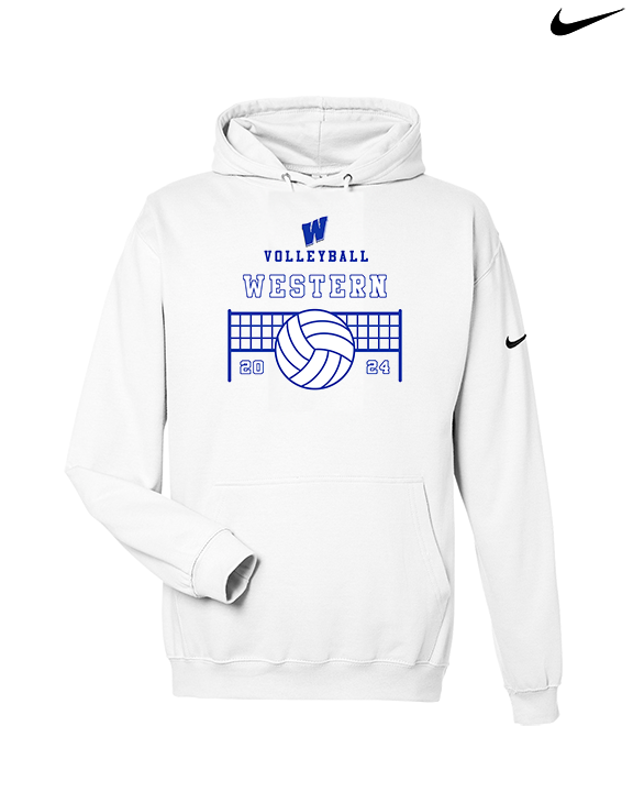 Western HS Boys Volleyball Vball Net - Nike Club Fleece Hoodie