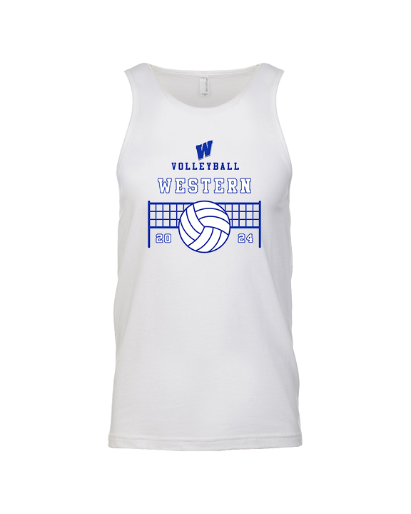Western HS Boys Volleyball Vball Net - Tank Top