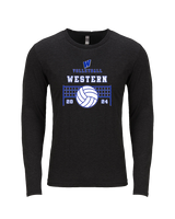 Western HS Boys Volleyball Vball Net - Tri-Blend Long Sleeve