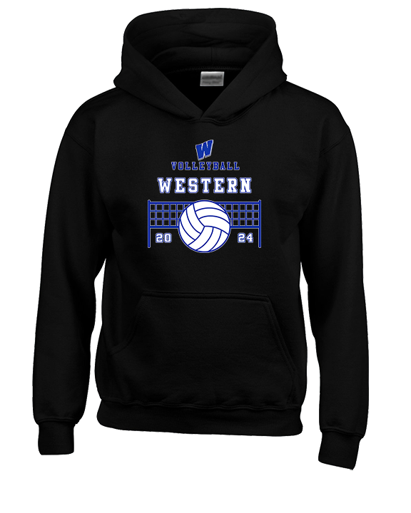 Western HS Boys Volleyball Vball Net - Unisex Hoodie