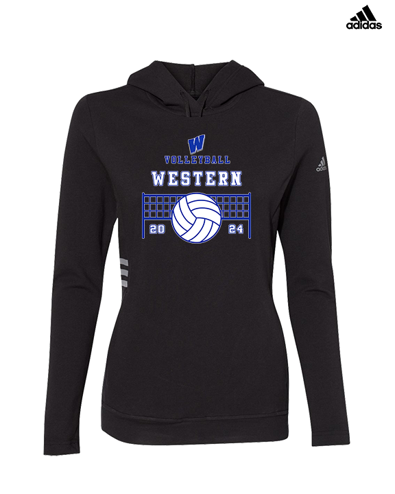 Western HS Boys Volleyball Vball Net - Womens Adidas Hoodie