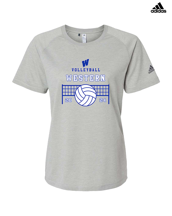 Western HS Boys Volleyball Vball Net - Womens Adidas Performance Shirt