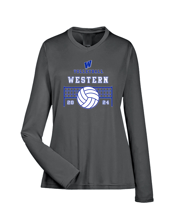 Western HS Boys Volleyball Vball Net - Womens Performance Longsleeve