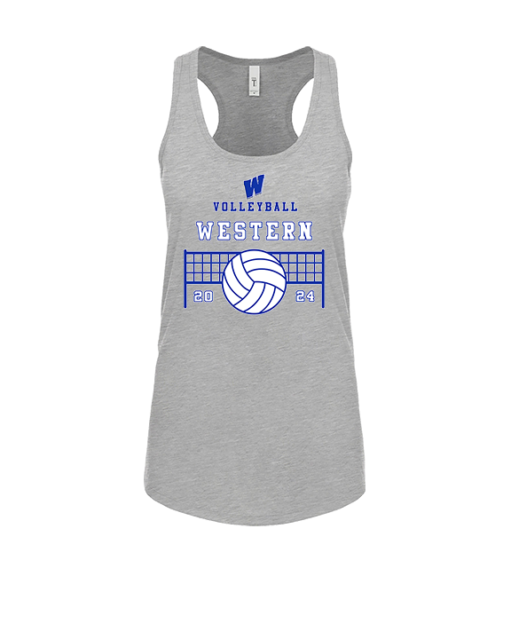 Western HS Boys Volleyball Vball Net - Womens Tank Top