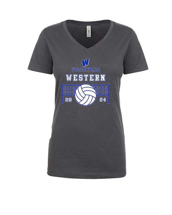 Western HS Boys Volleyball Vball Net - Womens Vneck