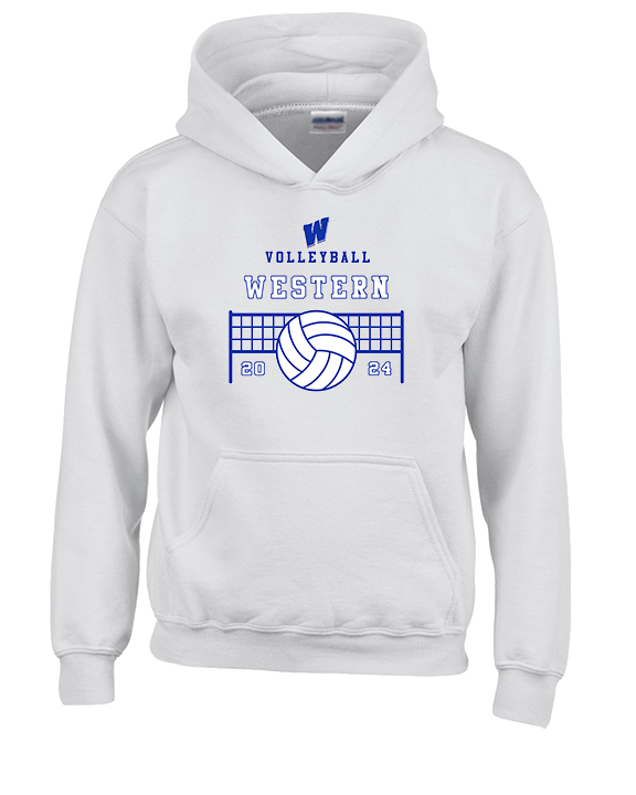 Western HS Boys Volleyball Vball Net - Youth Hoodie