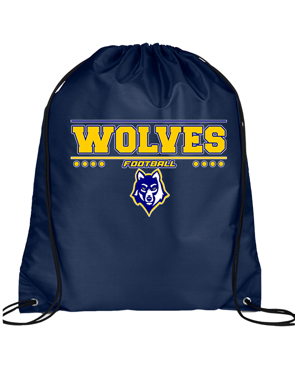 Western Sierra Collegiate Academy Football Border - Drawstring Bag