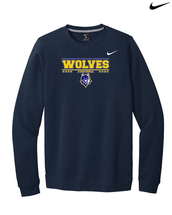 Western Sierra Collegiate Academy Football Border - Mens Nike Crewneck