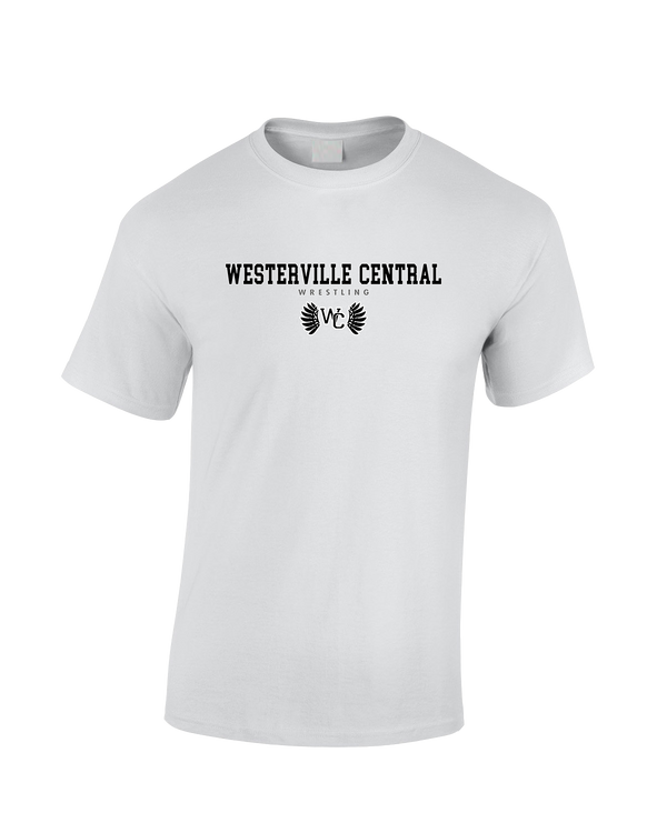 Westerville Central HS Wrestling Block - Cotton T-Shirt