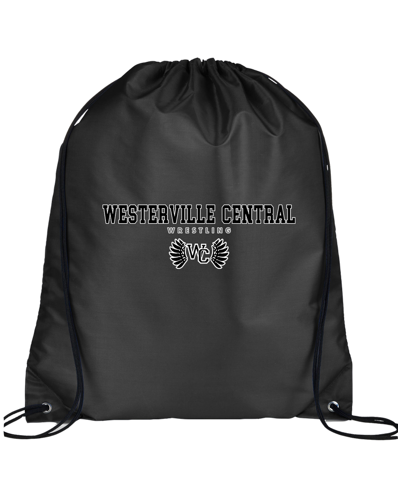 Westerville Central HS Wrestling Block - Drawstring Bag