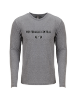 Westerville Central HS Wrestling Block - Tri Blend Long Sleeve