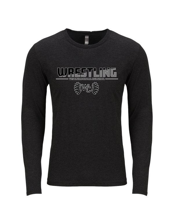 Westerville Central HS Wrestling Cut - Tri Blend Long Sleeve