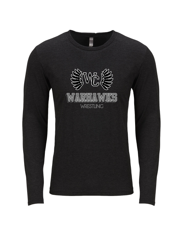 Westerville Central HS Wrestling Shadow - Tri Blend Long Sleeve
