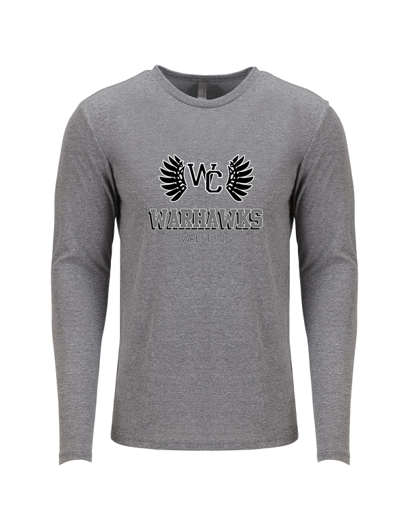 Westerville Central HS Wrestling Shadow - Tri Blend Long Sleeve