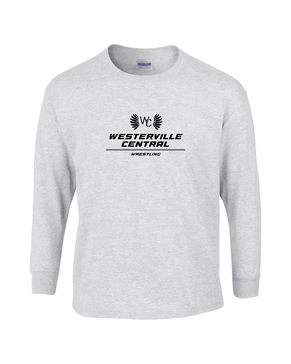 Westerville Central HS Wrestling Split - Mens Basic Cotton Long Sleeve