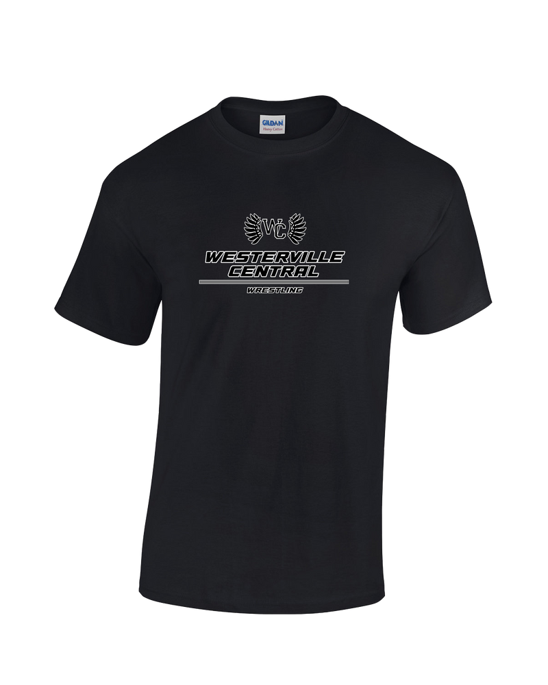 Westerville Central HS Wrestling Split - Cotton T-Shirt