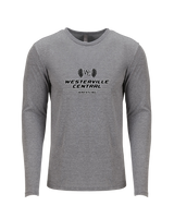 Westerville Central HS Wrestling Split - Tri Blend Long Sleeve