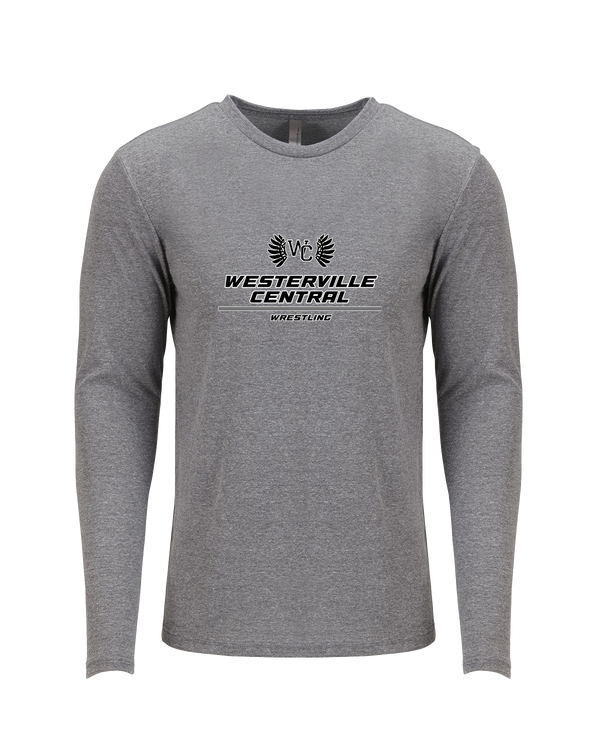 Westerville Central HS Wrestling Split - Tri Blend Long Sleeve