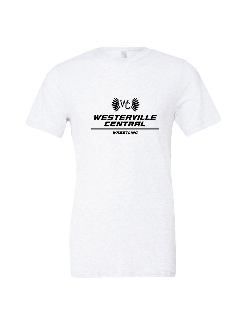 Westerville Central HS Wrestling Split - Mens Tri Blend Shirt