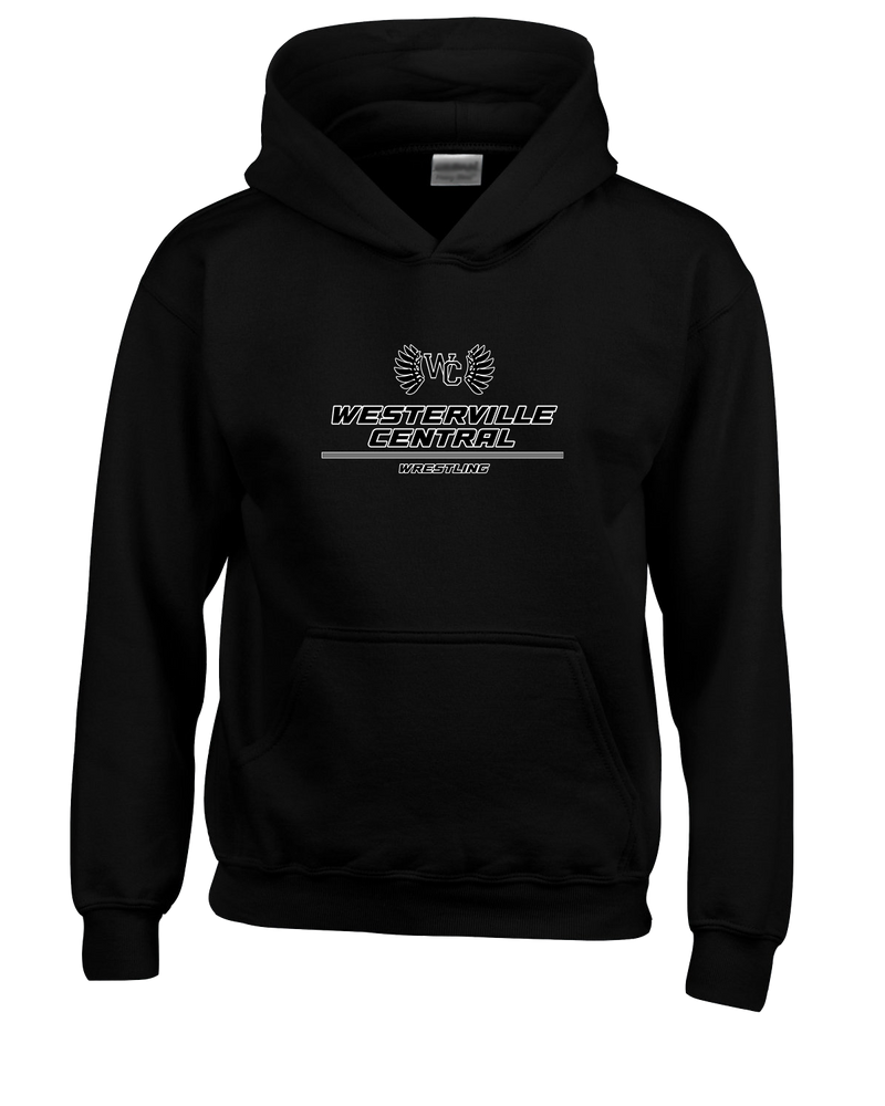 Westerville Central HS Wrestling Split - Cotton Hoodie