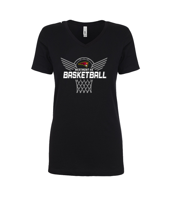 Westmont HS Girls Basketball Nothing But Net - Womens Vneck