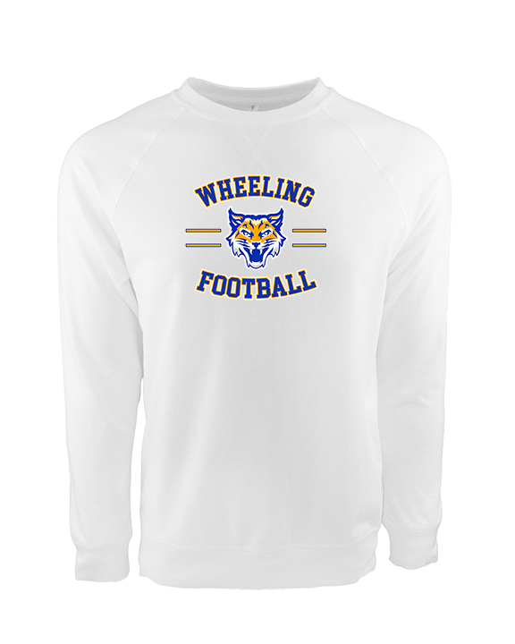 Wheeling HS Football Curve - Crewneck Sweatshirt
