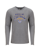 Wheeling HS Football School Football - Tri-Blend Long Sleeve
