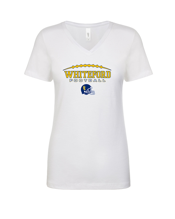 Whiteford HS Football Logo Custom 01 - Womens Vneck