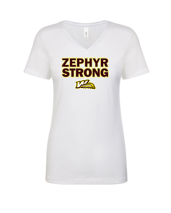 Whitehall HS Cheerleading Strong - Womens Vneck