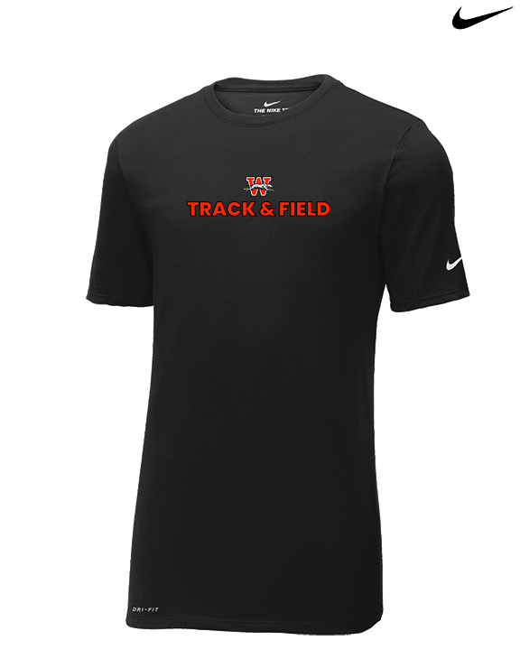 Whitewater HS Track & Field Logo - Mens Nike Cotton Poly Tee