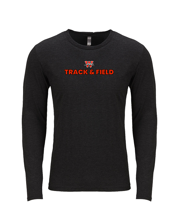Whitewater HS Track & Field Logo - Tri-Blend Long Sleeve