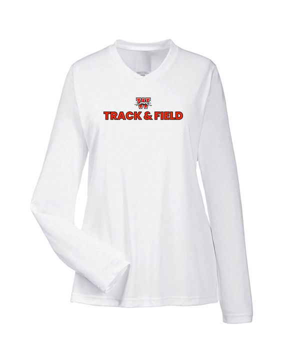 Whitewater HS Track & Field Logo - Womens Performance Longsleeve