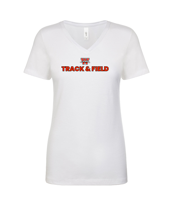 Whitewater HS Track & Field Logo - Womens V-Neck