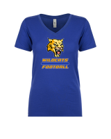 Will C Wood HS Football Split - Womens Vneck