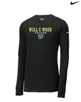 Will C Wood HS Girls Soccer Block 1 - Mens Nike Longsleeve