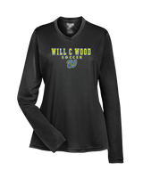 Will C Wood HS Girls Soccer Block 1 - Womens Performance Longsleeve