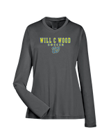 Will C Wood HS Girls Soccer Block 1 - Womens Performance Longsleeve