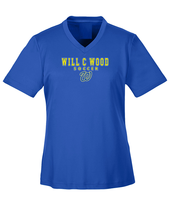 Will C Wood HS Girls Soccer Block 1 - Womens Performance Shirt