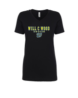 Will C Wood HS Girls Soccer Block 1 - Womens V-Neck